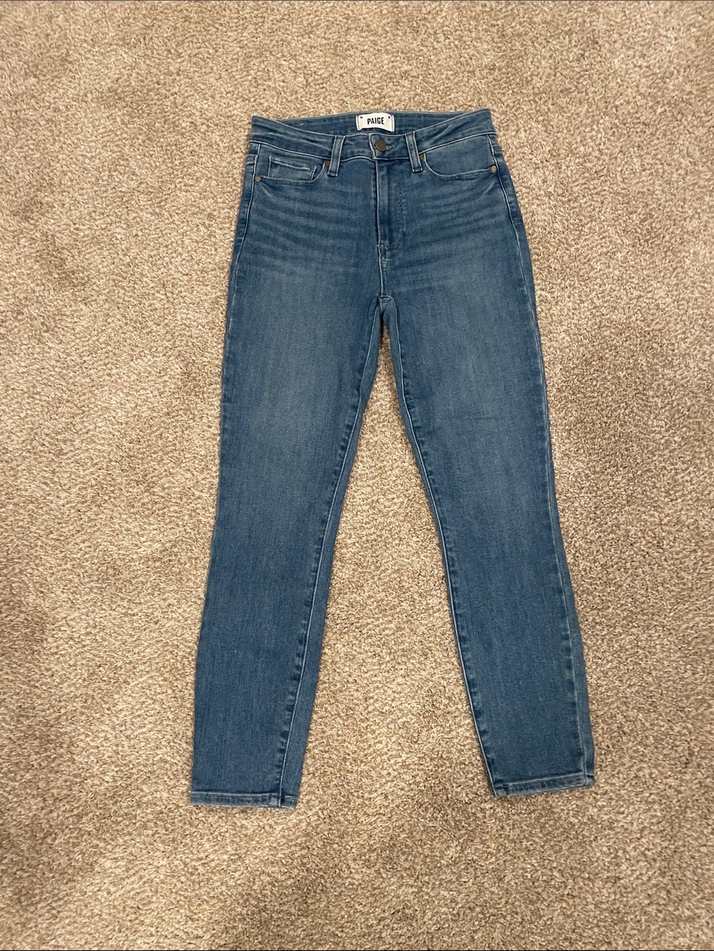 PAIGE Skinny Jeans in Medium Blue Wash
